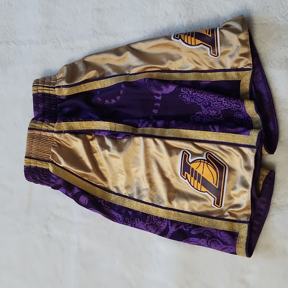 Mens Los Angeles Lakers Mitchell & Ness Purple Harwood Classic Size M - Picture 4 of 9